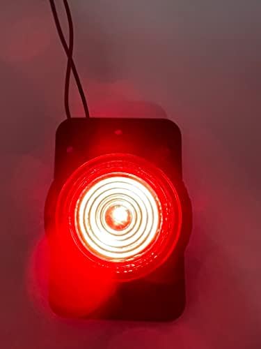 כל חלקי משאית הכוכבים] 2x 2.5 סיבוב אדום עגול אדום סמן צד פגוש אחורי פגוש אורות הרכבה אור 6 בורג גומי חוט חוט צמה משאית קרוואן RV אטום 12 וולט אטום